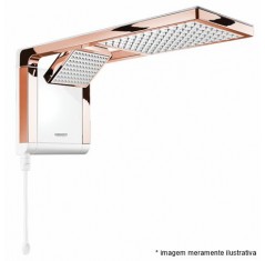 CHUVEIRO ACQUA DUO FLEX BRANCO ROSE GOLD BC.RG 