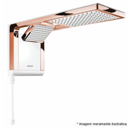 CHUVEIRO ACQUA DUO FLEX BRANCO ROSE GOLD BC.RG 